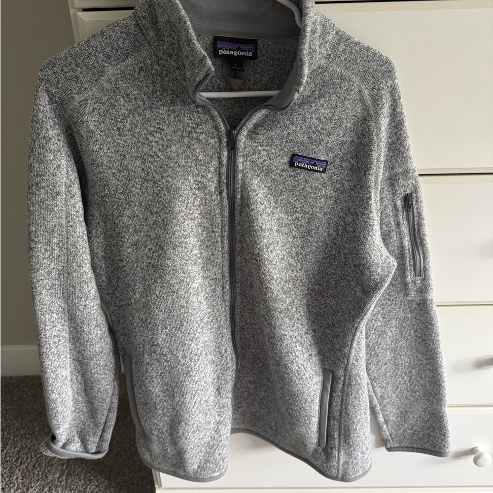 Patagonia Gray Full-Zip Fleece Jacket